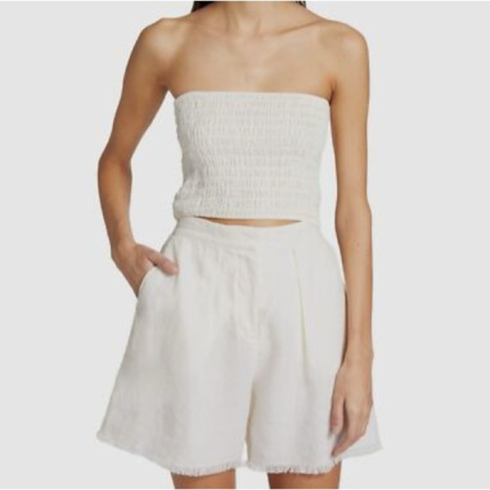 ATM Anthony Thomas Melillo Linen Pleated Shorts